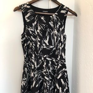 Black and white work dress
